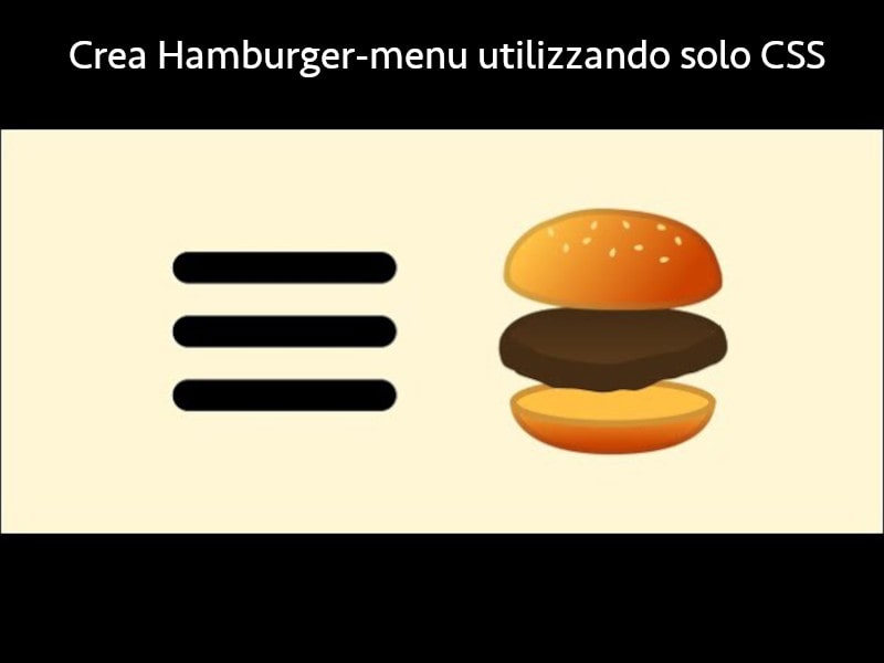 Hamburger menù solo CSS