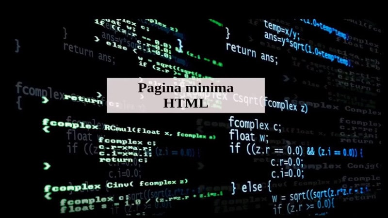 Pagina minima html