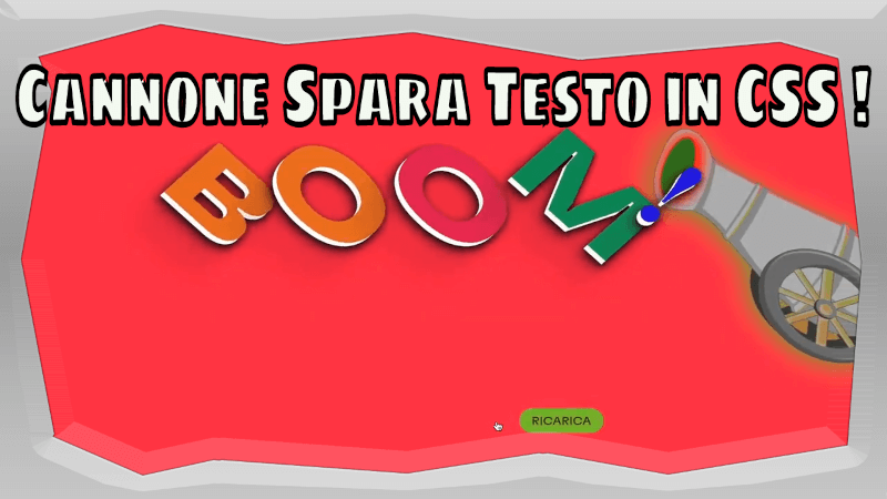 Cannone Spara Testo in CSS