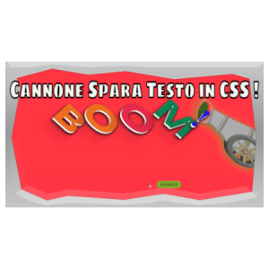 Cannone Spara Testo in CSS